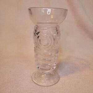 Ice Cream Soda Fountain Clear Glass 7.5" Dish Cup Single 1930 Mondae Siren